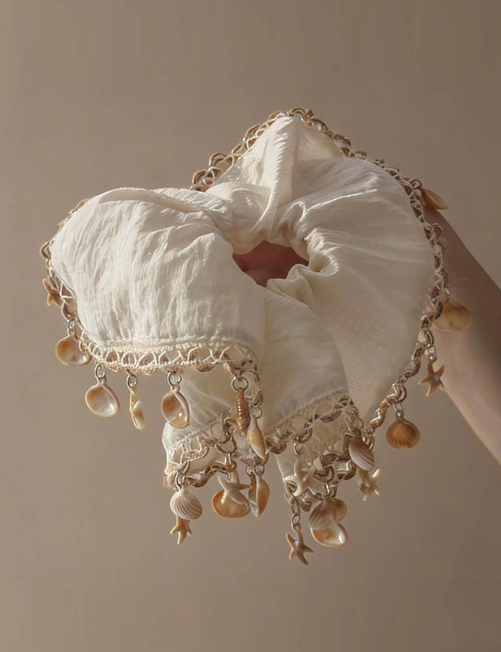Bohemian Seashell Tassel Scrunchies 8BK6HSR01 - Proper
