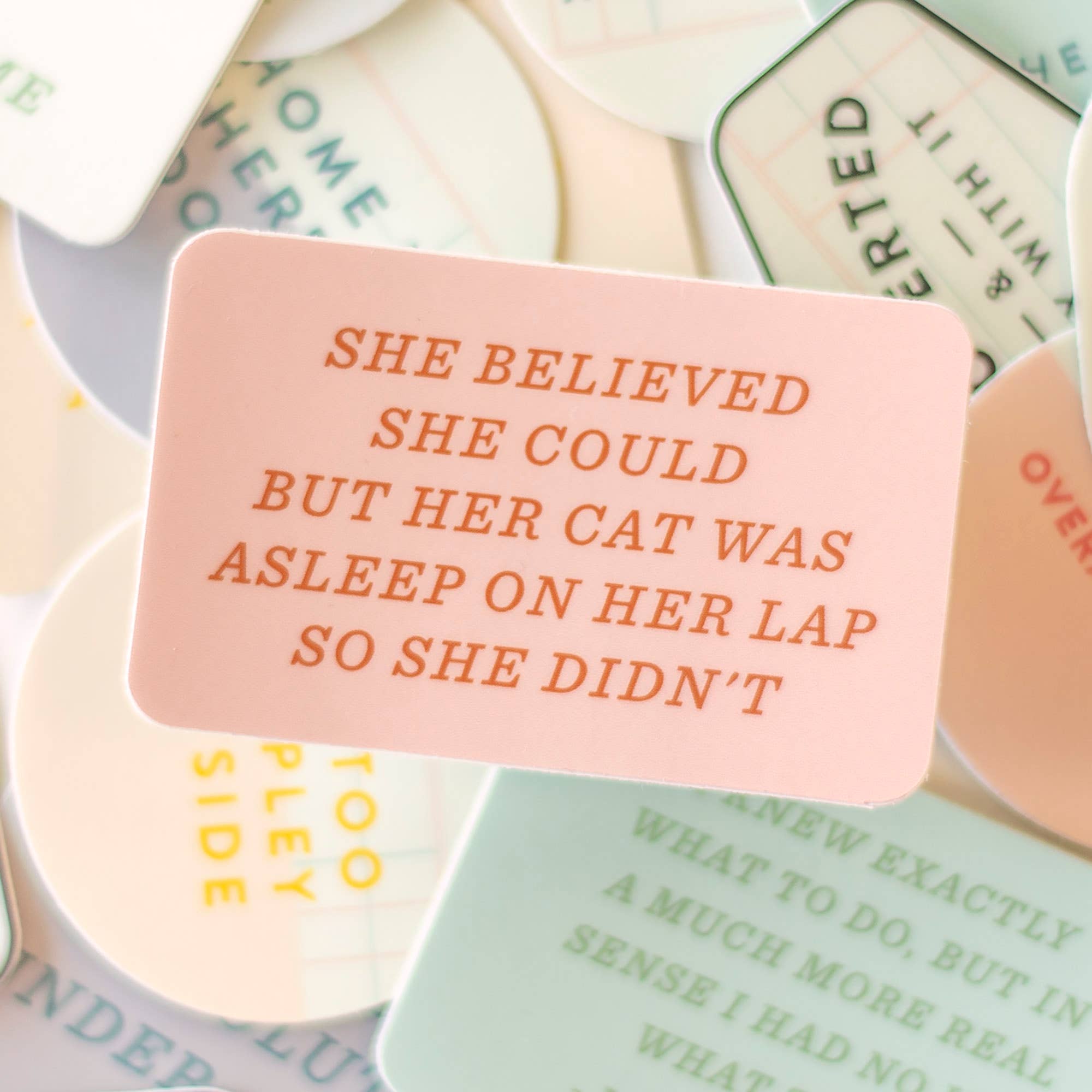 But her Cat Was Asleep Decal Sticker