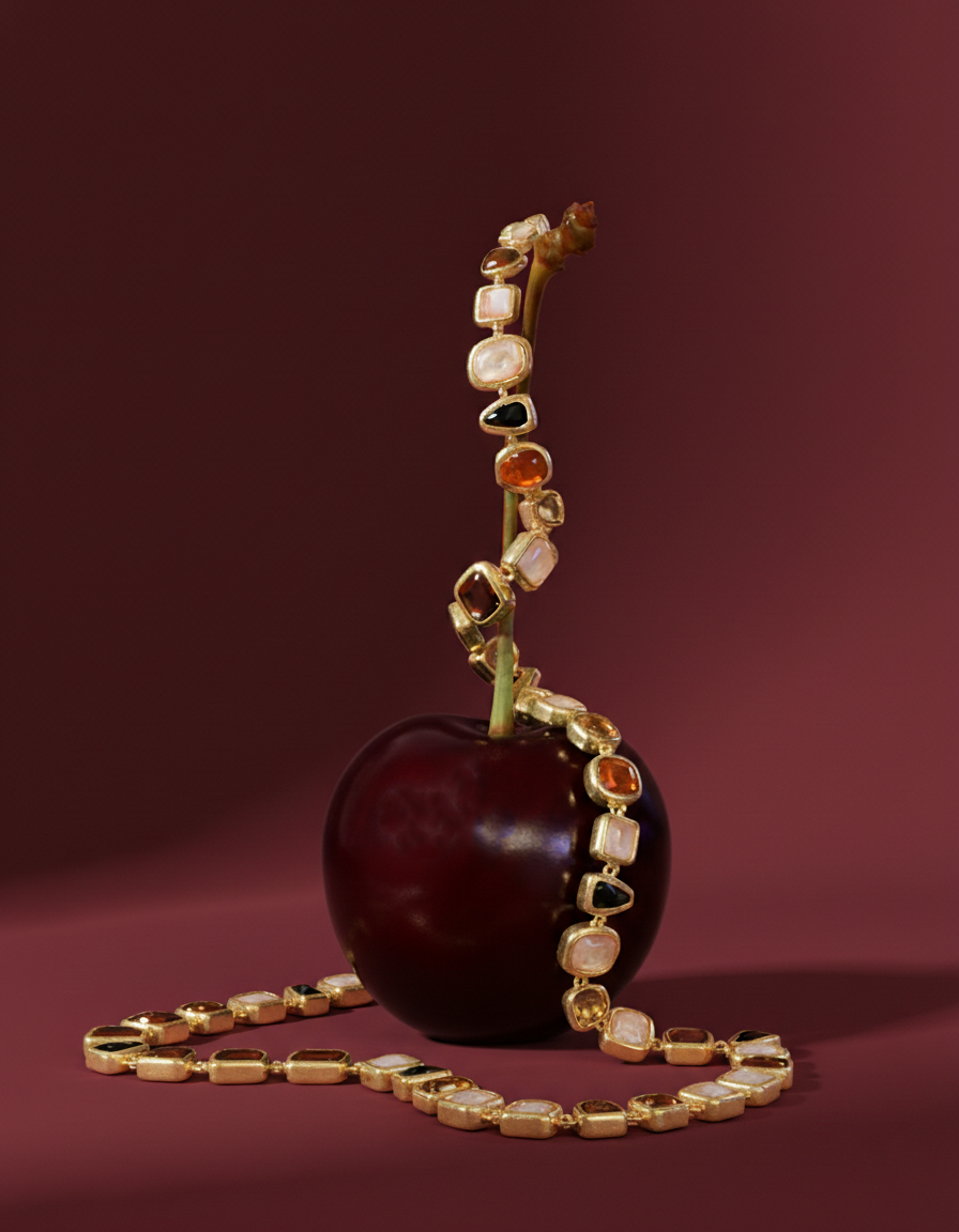 Multicolor Stone Chain Belt