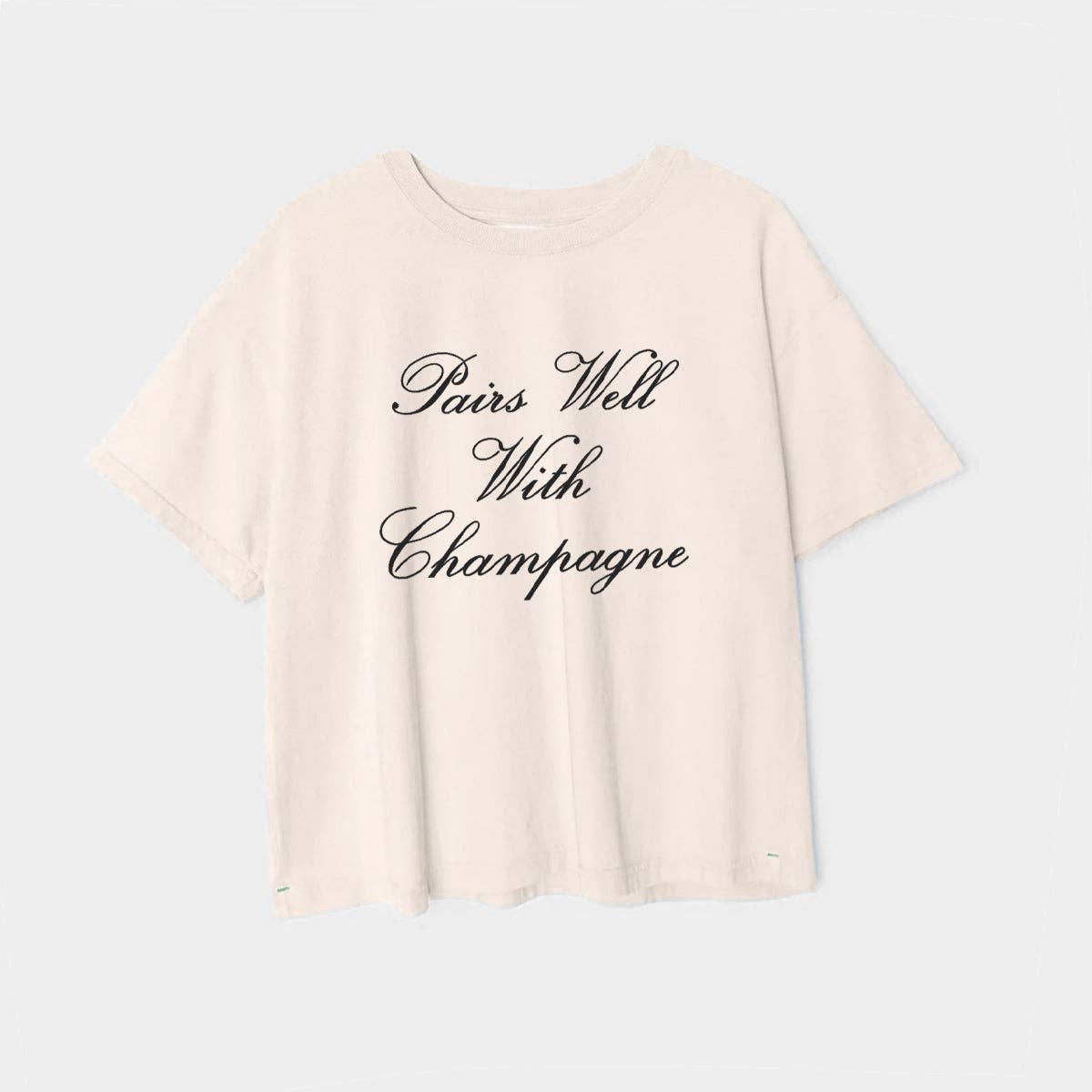 Pairs Well with Champagne® Garment Dye Crop Tee - Proper