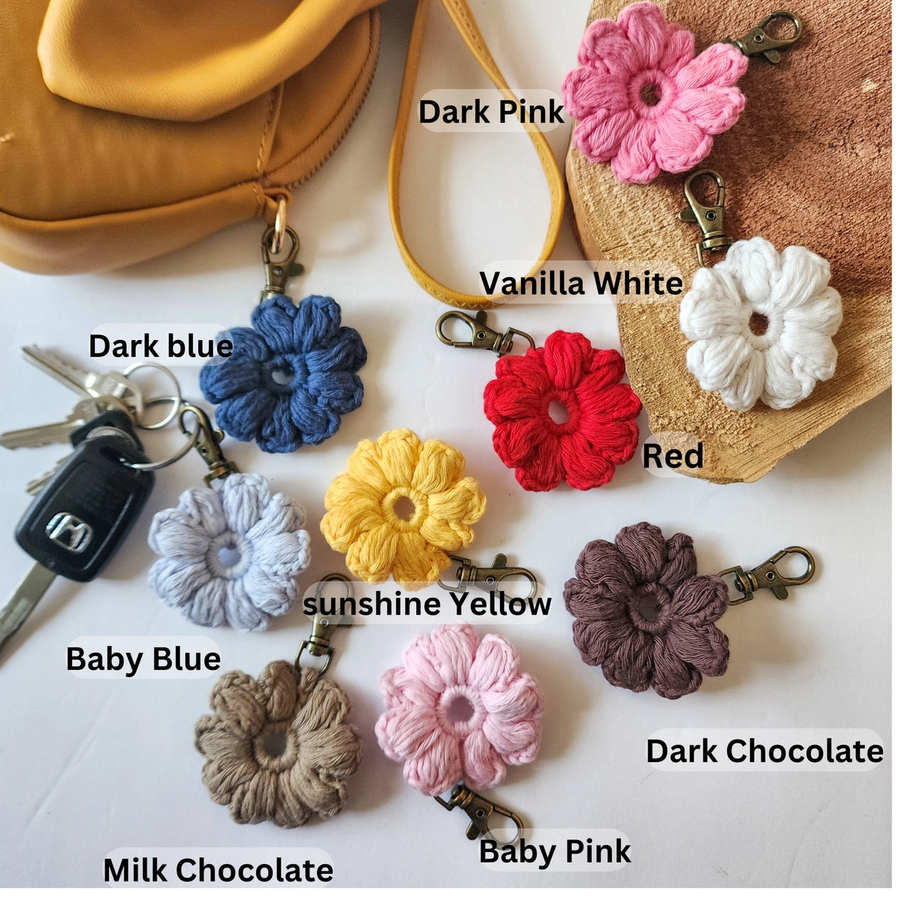 Handmade Daisy Keychain - Proper