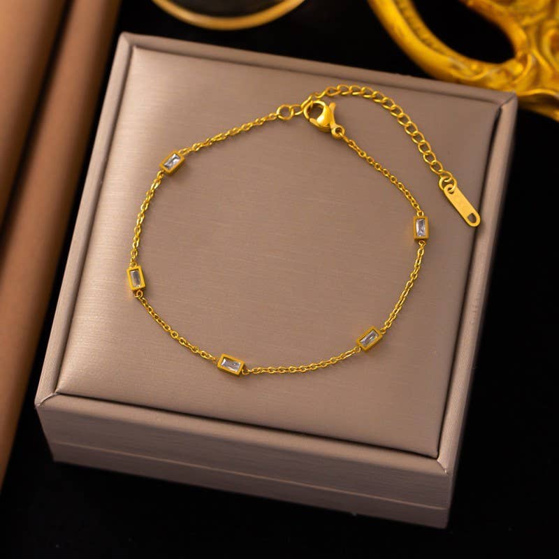 18K STAINLESS STEEL TARNISH FREE RHINE BRACELET | 40B5210 - Proper