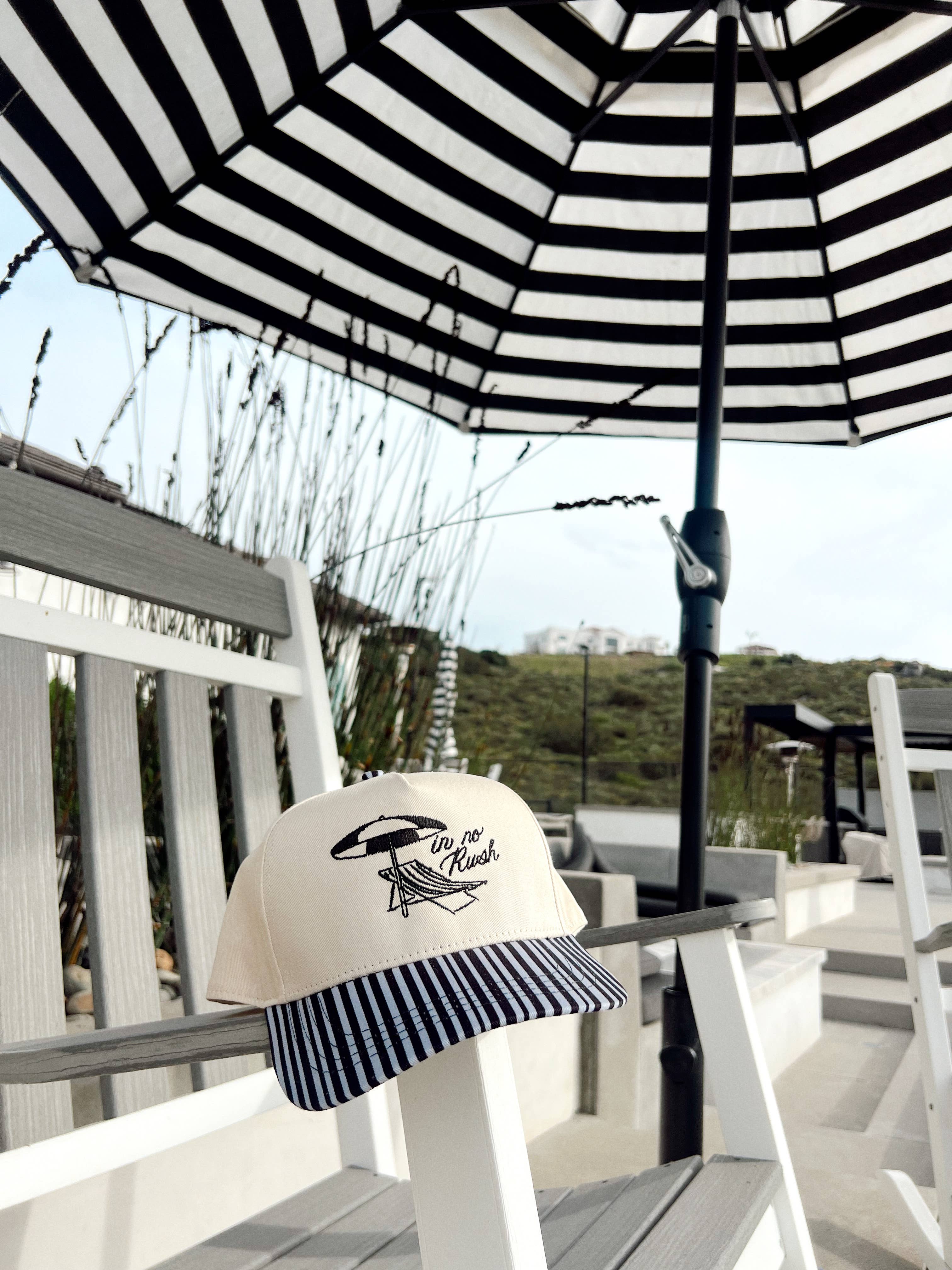 In No Rush Black Striped Hat - Proper