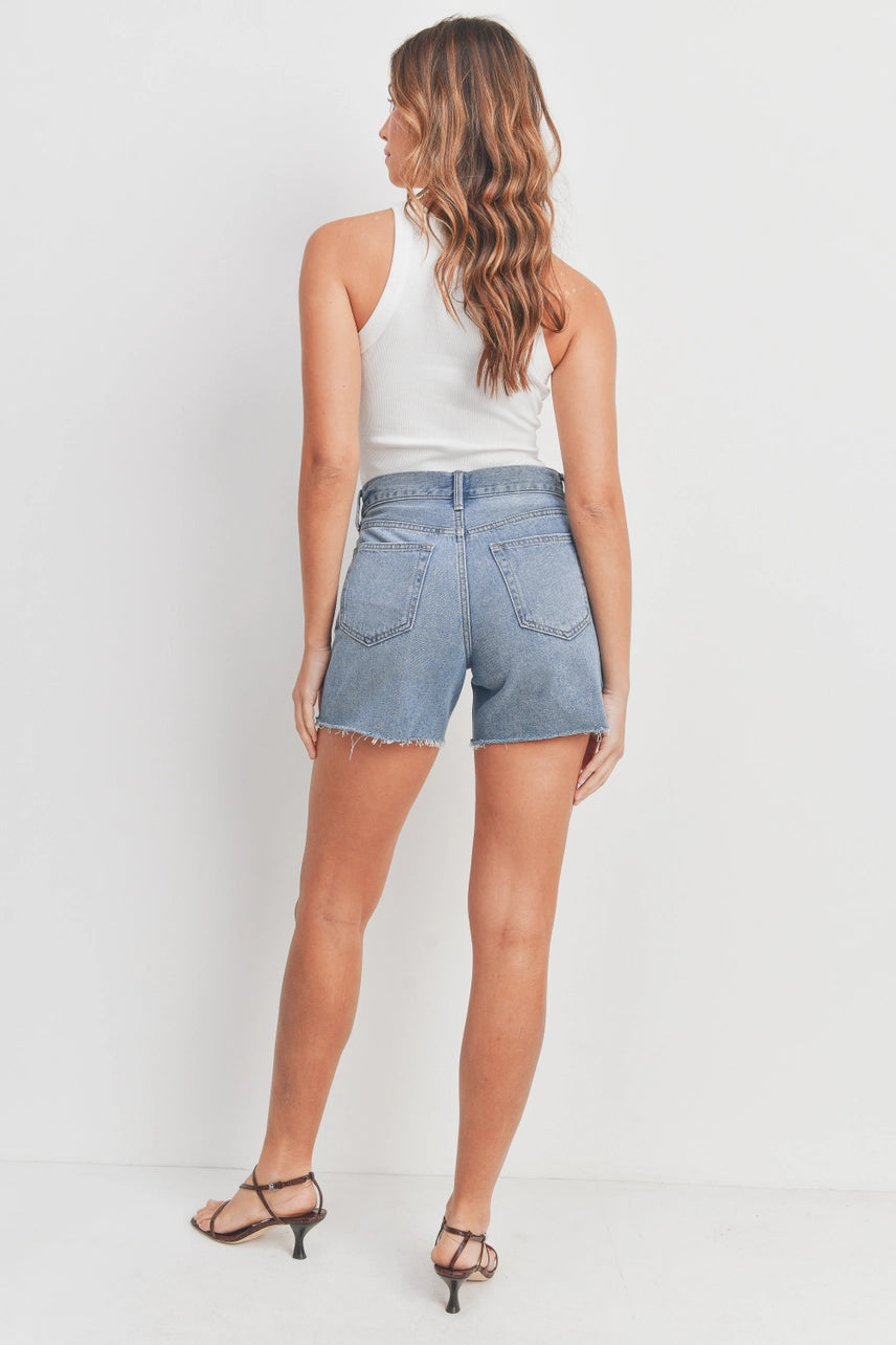 High Rise Boyfriend Shorts - Proper