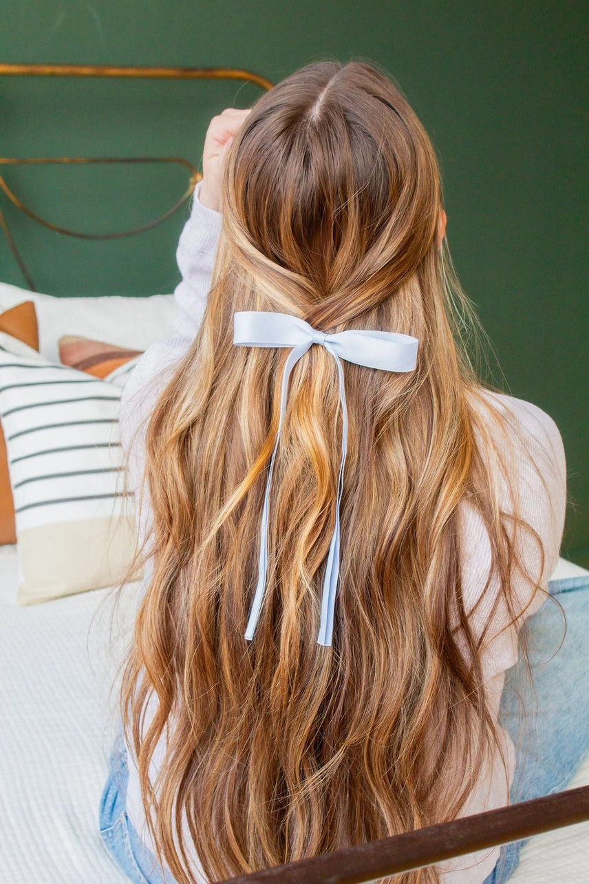 Satin Ribbon Long Bow Clip - Proper