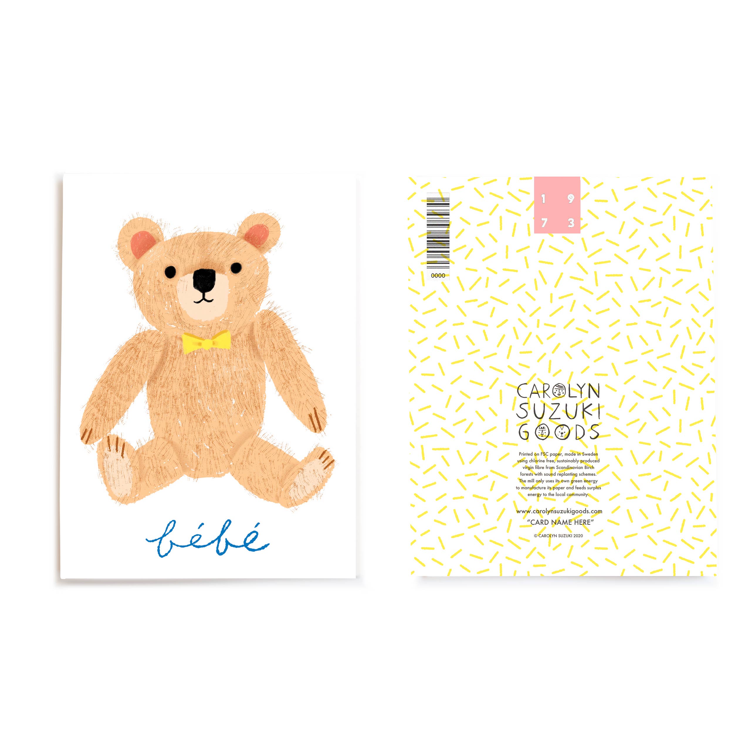 Teddy - Baby Card - Proper