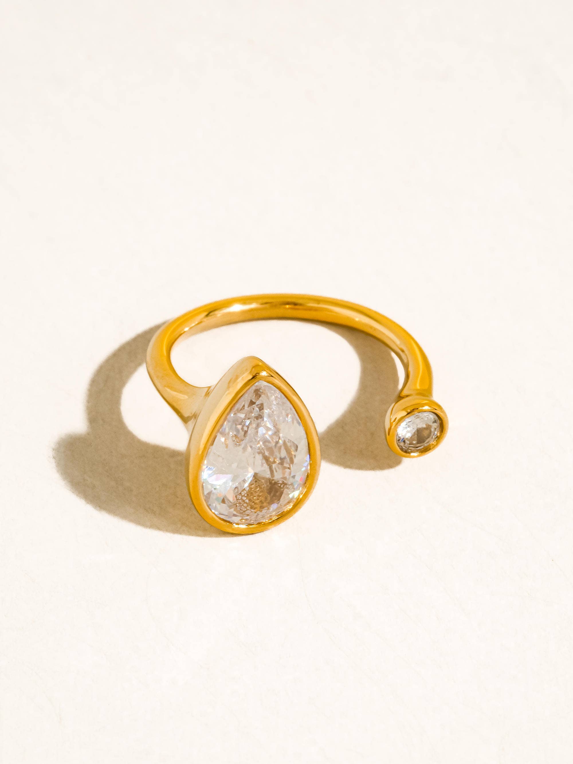 Kellan 18K Gold Non-Tarnish Tarnish CZ Open Ring - Proper