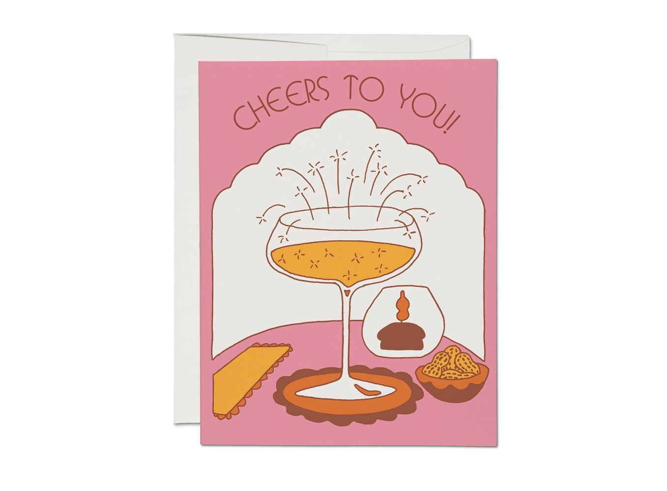 Candlelit Cheers Congratulations Card - Proper