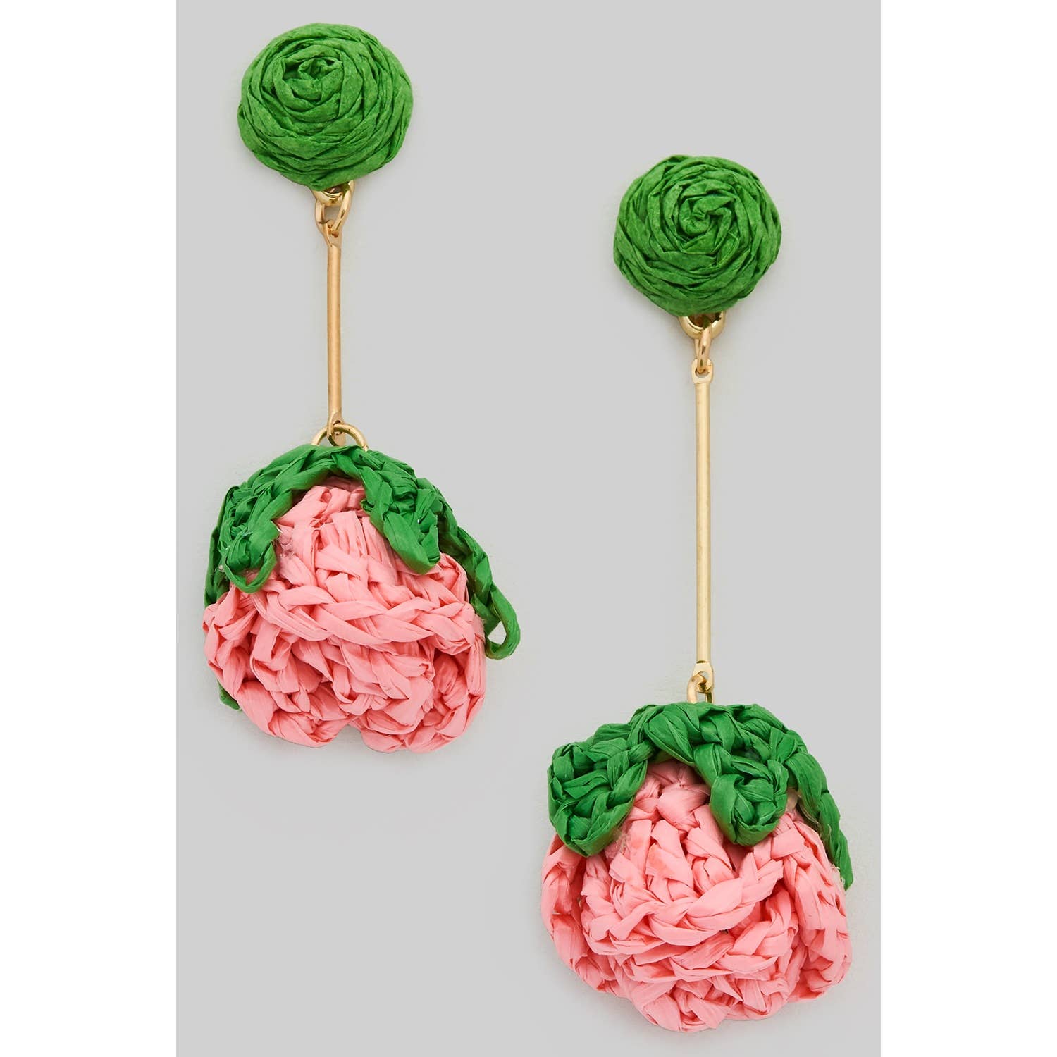 Rattan Flower Drop Earrings