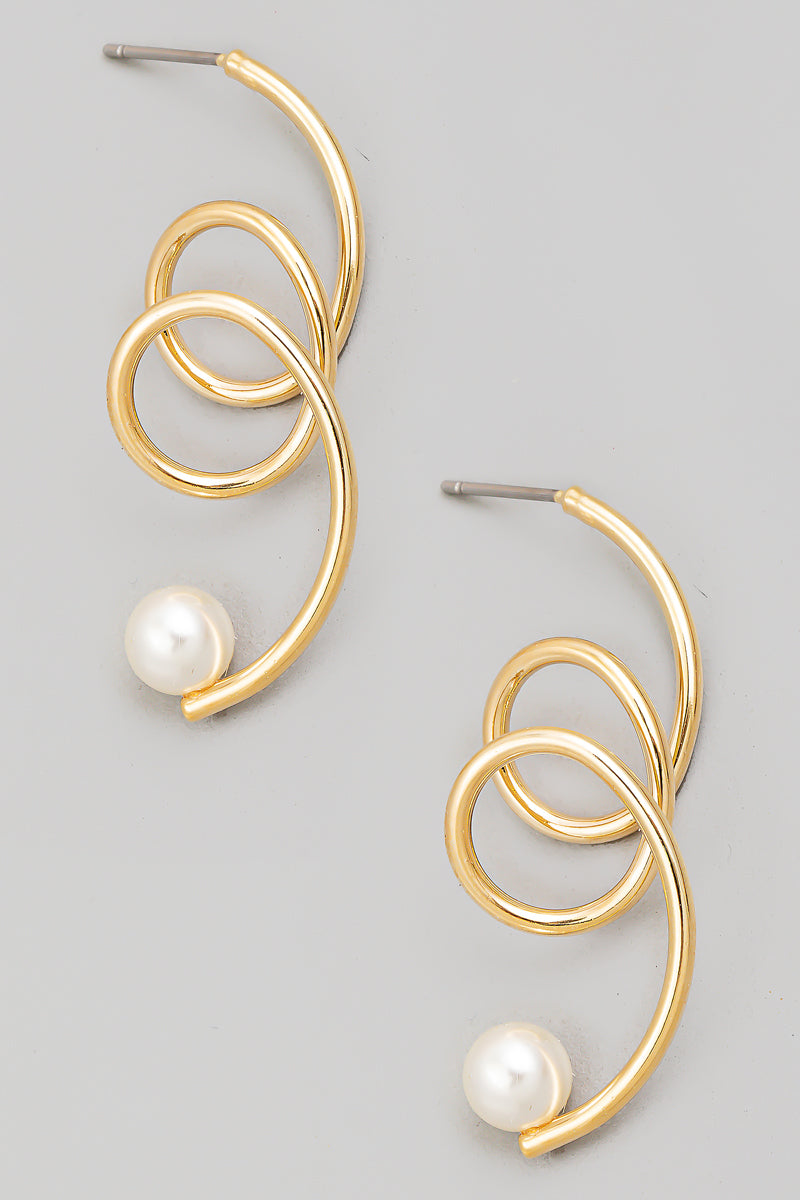 Pearl Swirl Drop Earrings - Proper