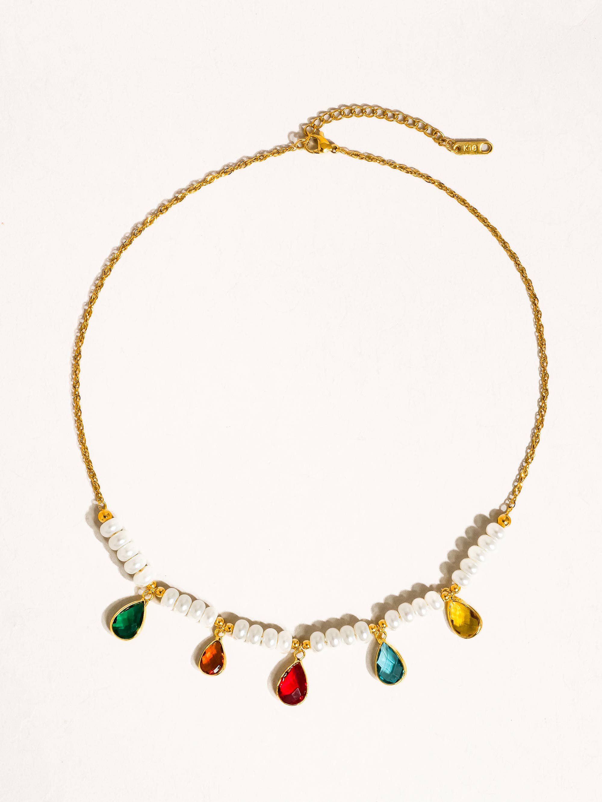 Vœux CZ Stone and Pearl Necklace - Proper