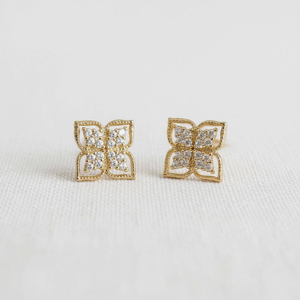 Zircon Stud Earrings - Proper