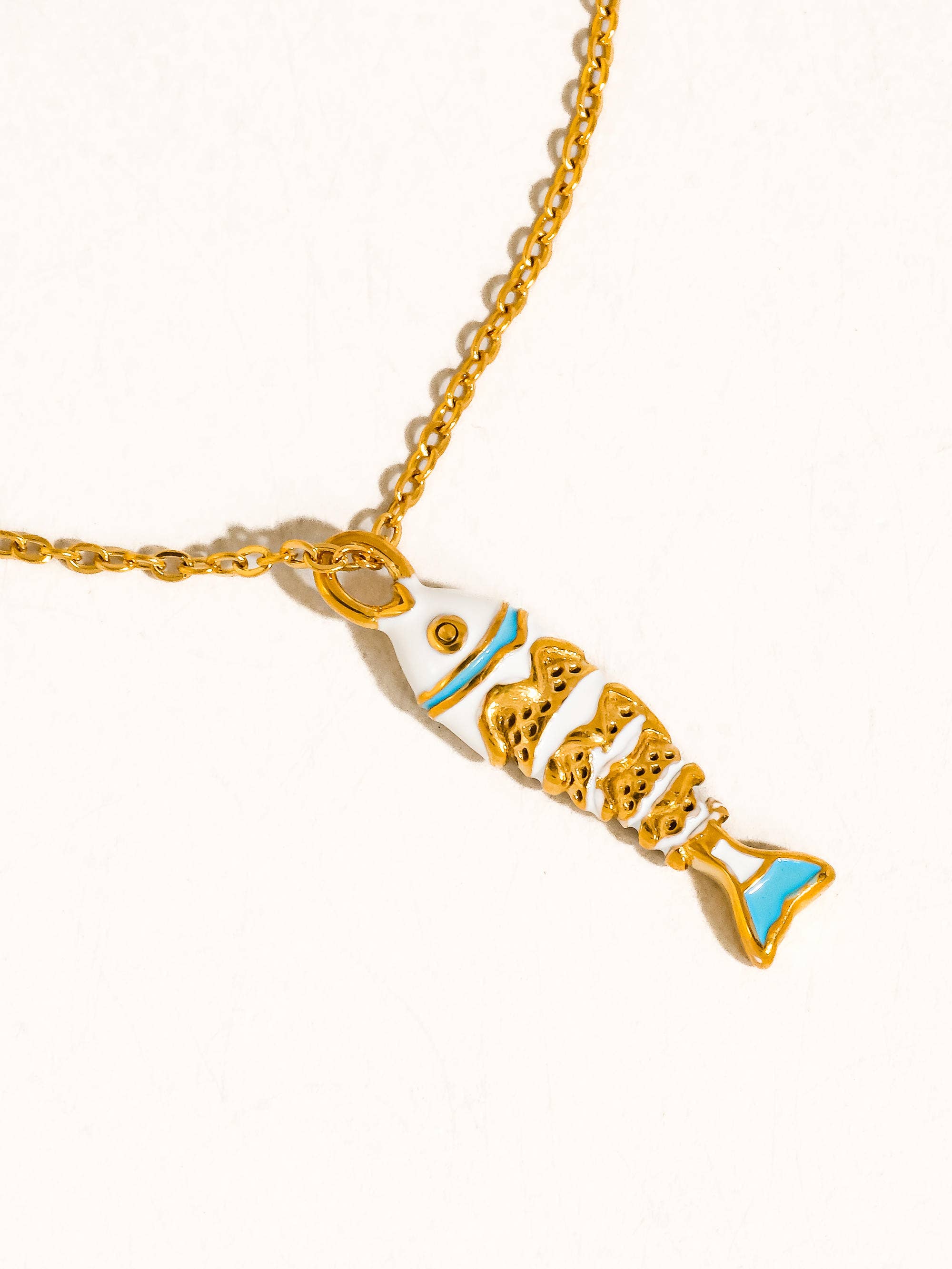 Laguna Enamel Fish Pendant Necklace