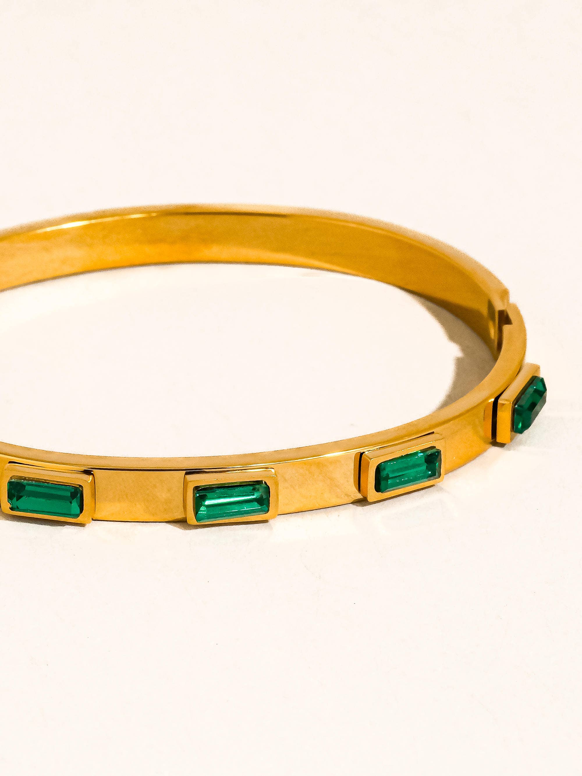 Tanith Baguette CZ Bangle Bracelet - Proper