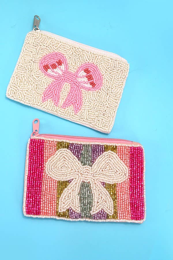 Bow Beaded Coin Purse - Proper