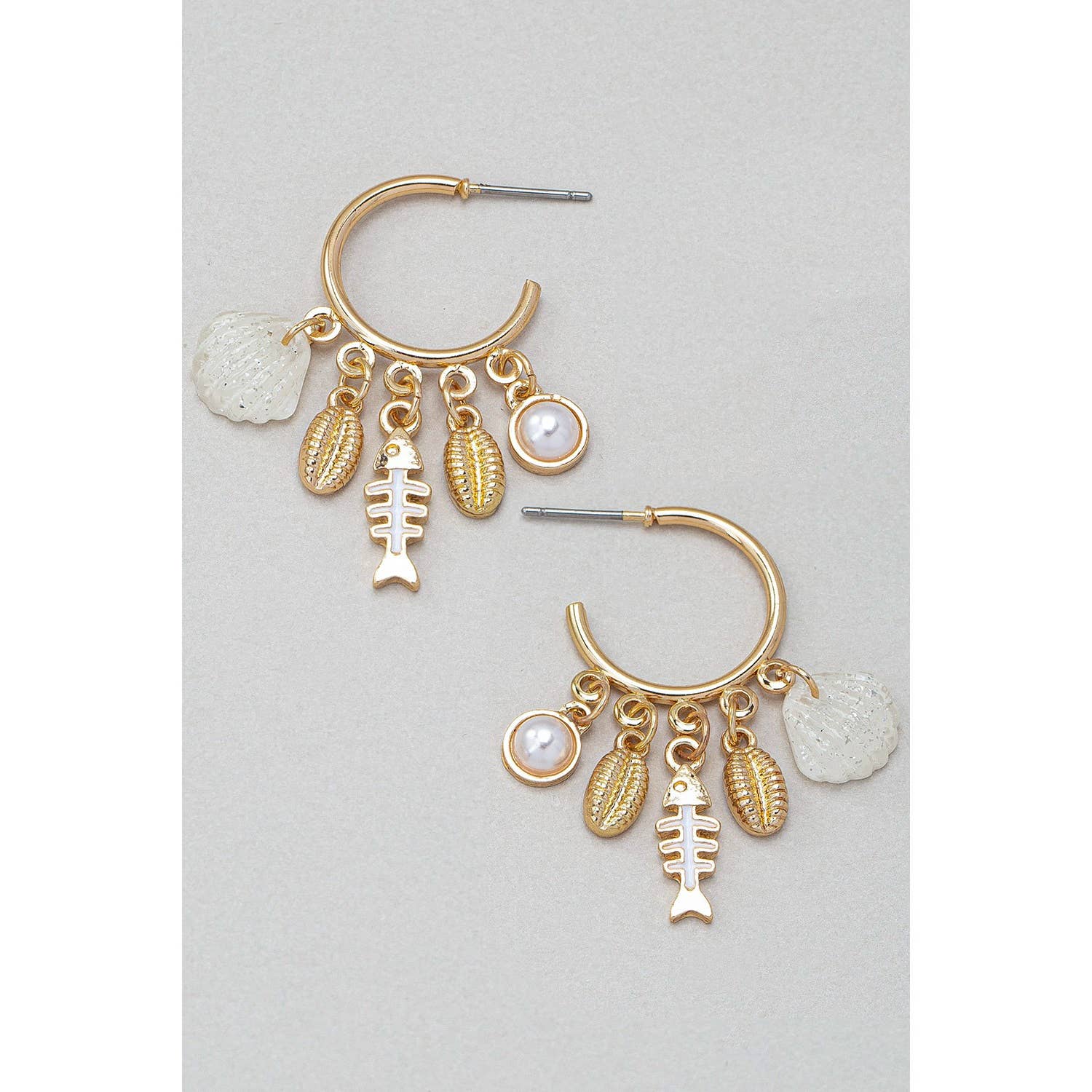 Sea Life Charm Hoop Earrings - Proper