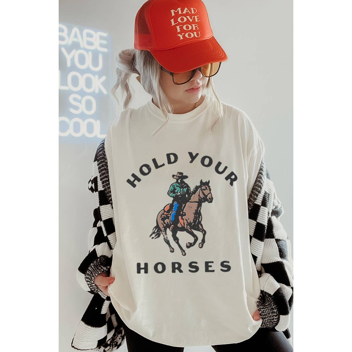 Hold Your Horses Oversized Tee - Proper