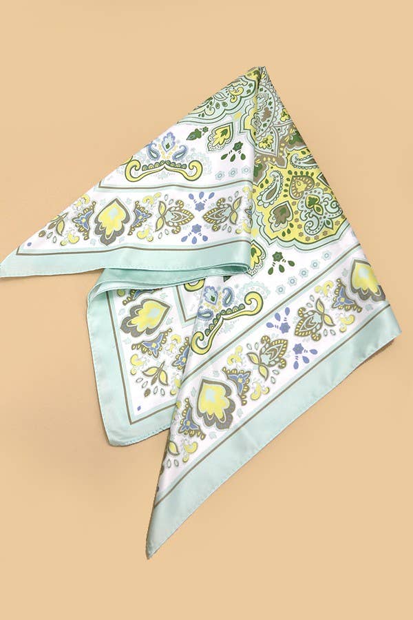 Mint Paisley Scarf