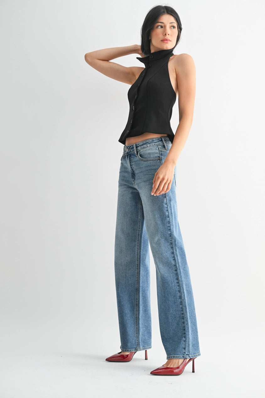 High Rise Straight Jeans - Proper