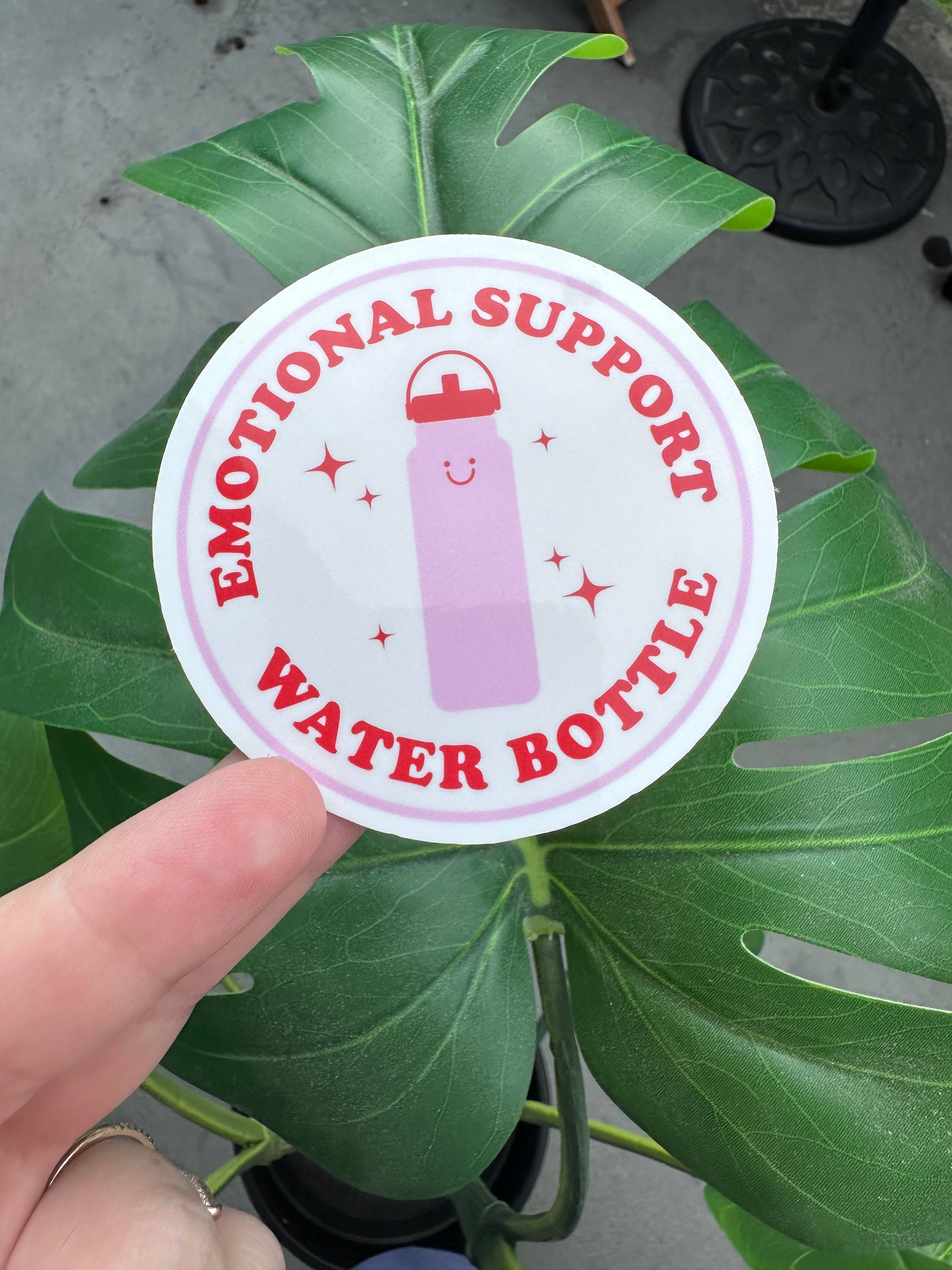 Emotional Support Water Bottle Sticker - Proper