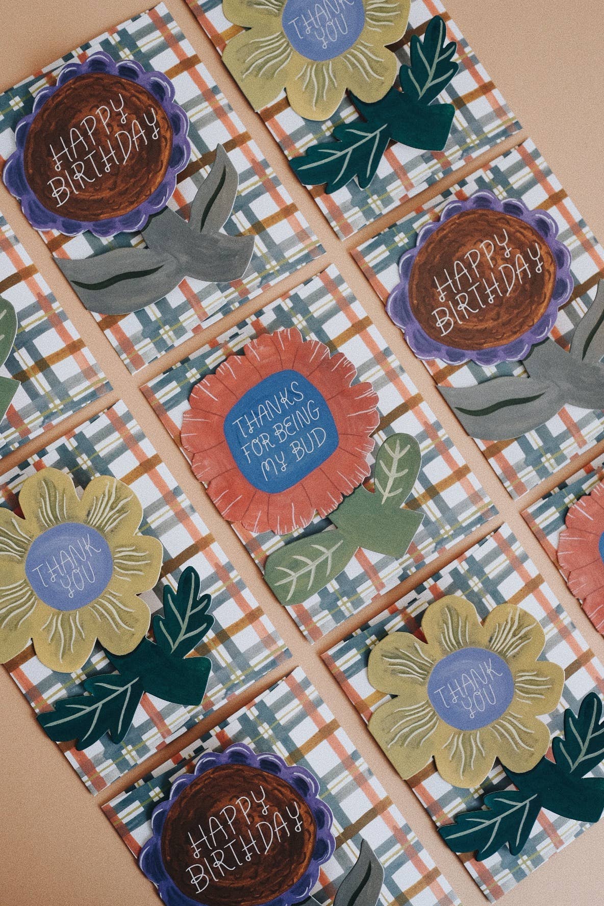 Thank You Flower Die Cut Card - Proper