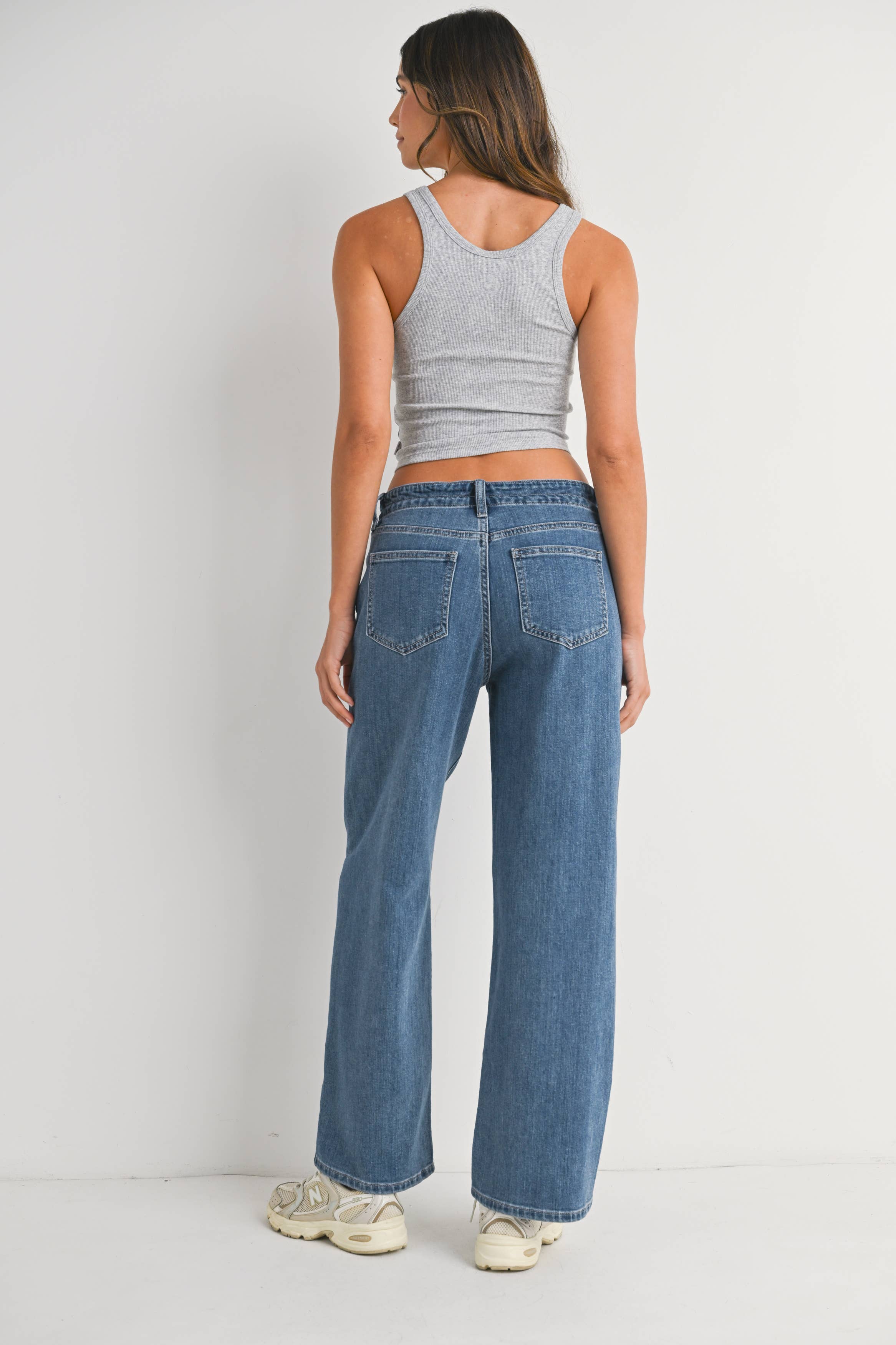 Drawstring Wide Leg Jeans - Proper