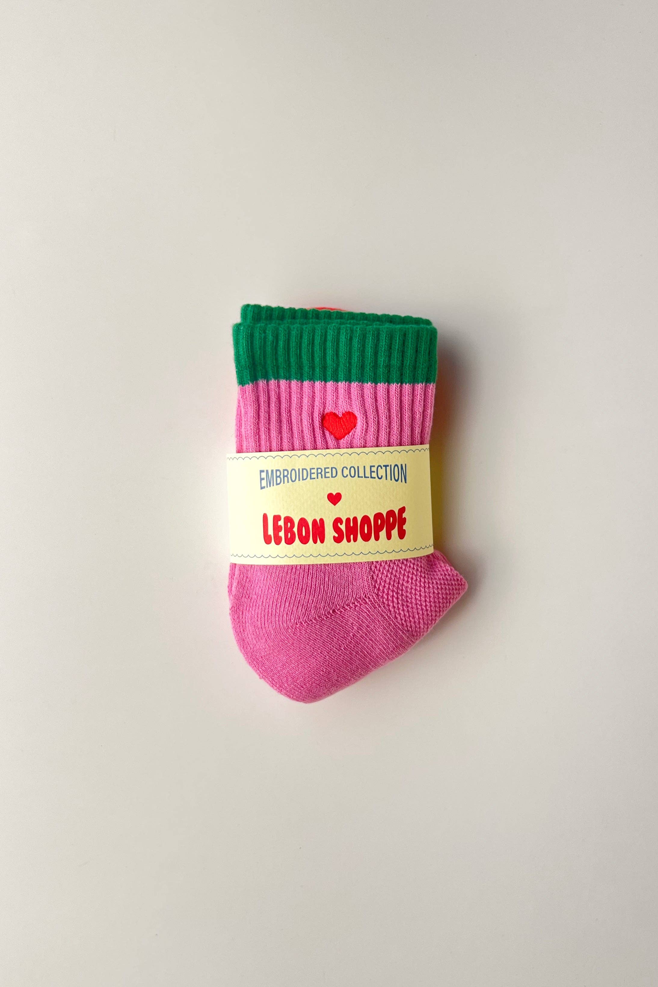 Embroidered Color Block Girlfriend Socks - Proper