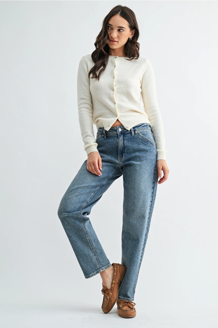 Longer Length Mom Jeans