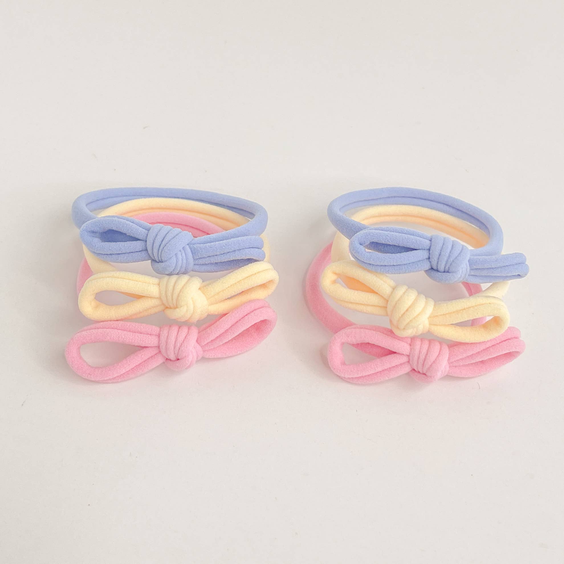 Seamless Knotted Bow Hair Tie Set
