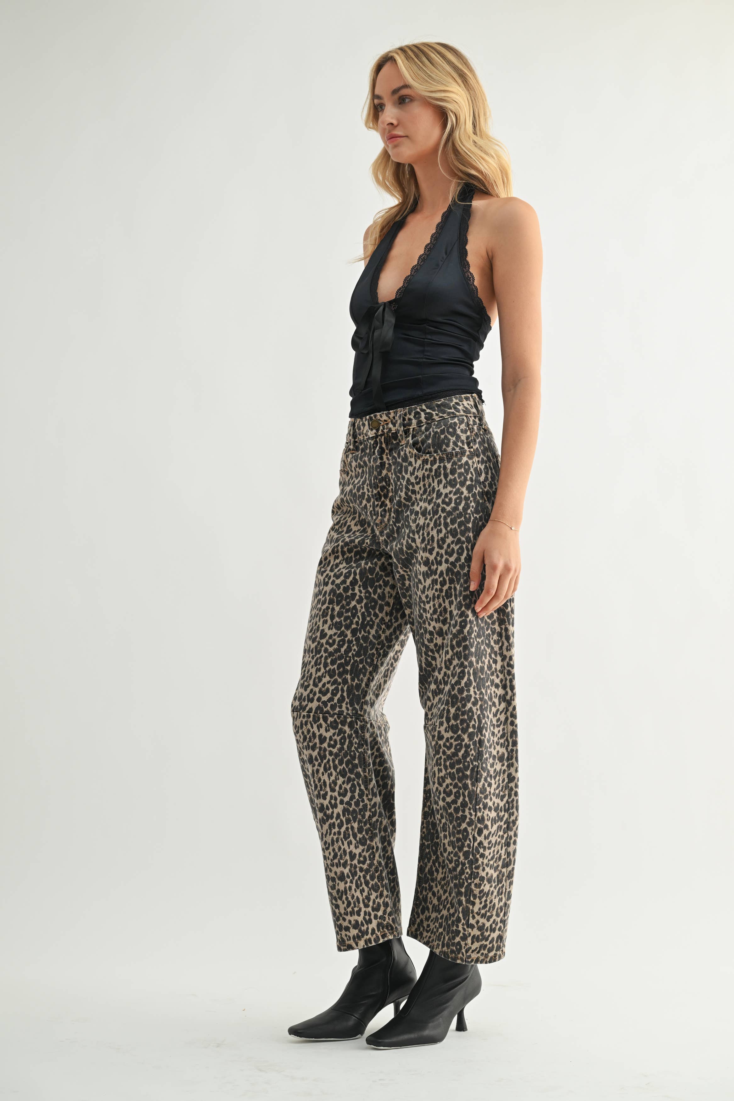 Leopard Barrel Jean - Proper