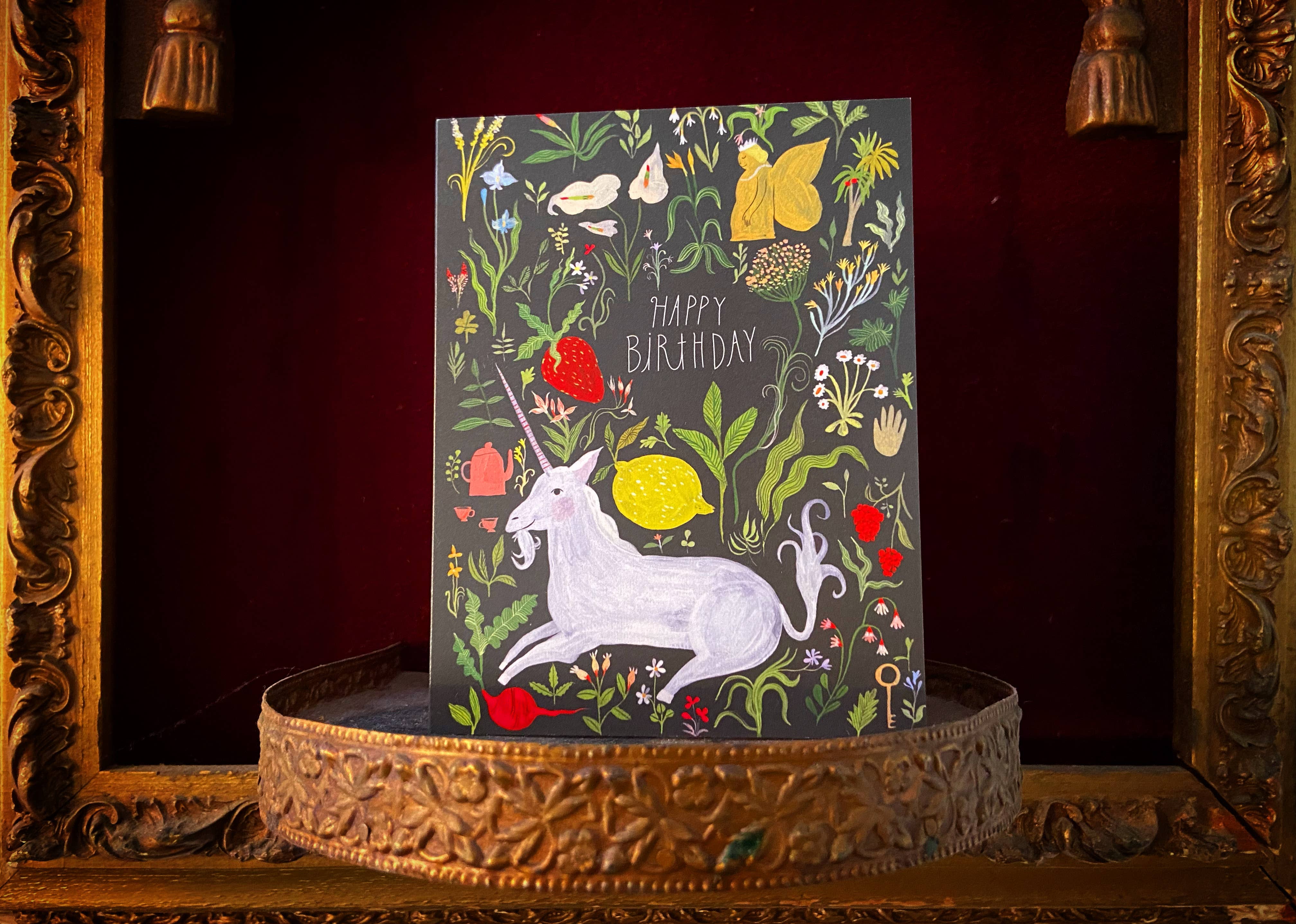 Happy Birthday Unicorn Greeting Card - Proper