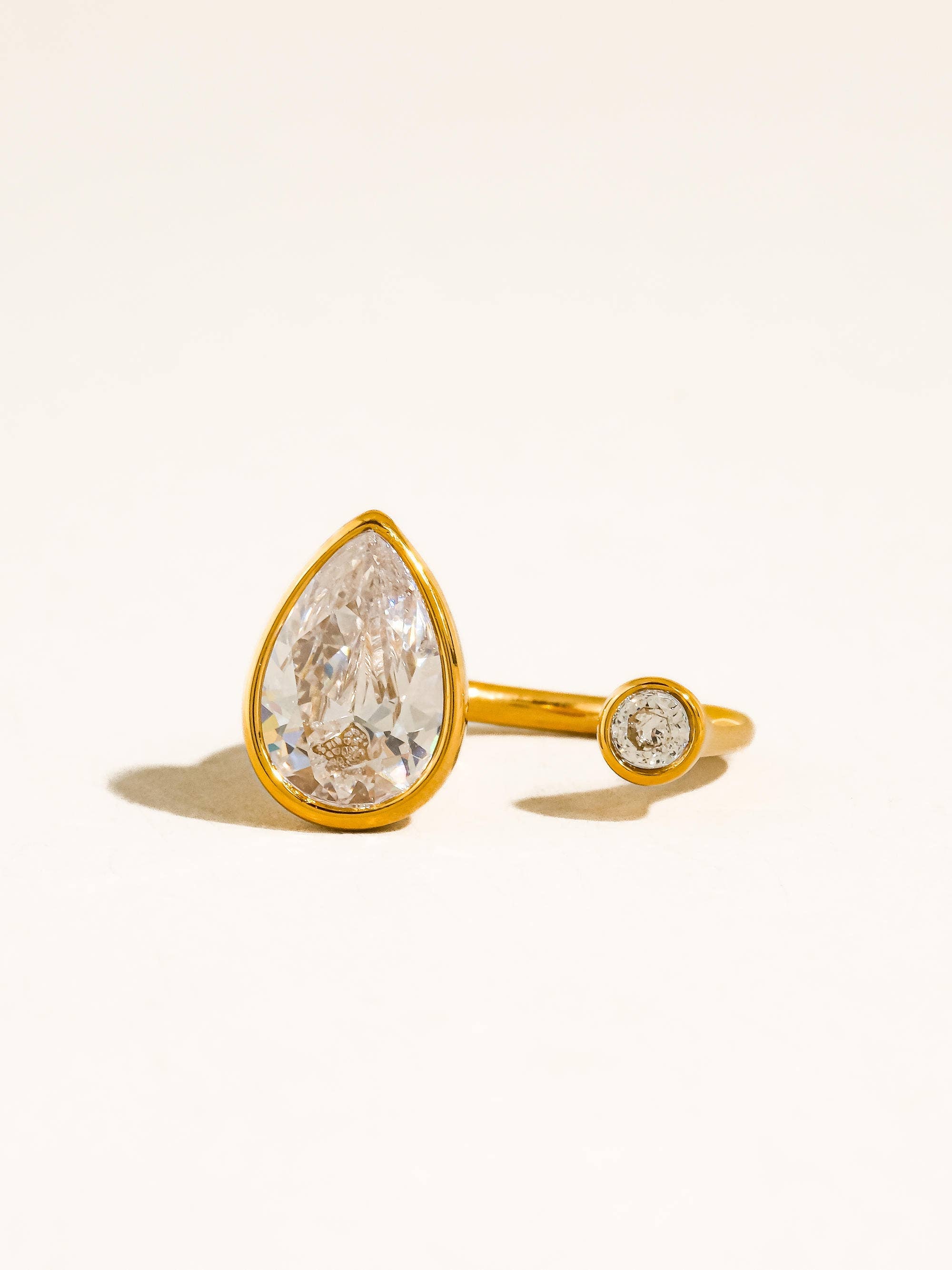 Kellan 18K Gold Non-Tarnish Tarnish CZ Open Ring - Proper