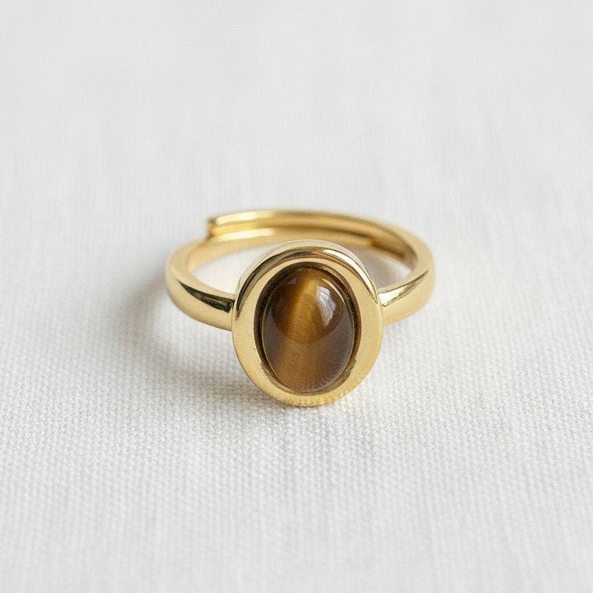 Oval Tiger Eye Ring