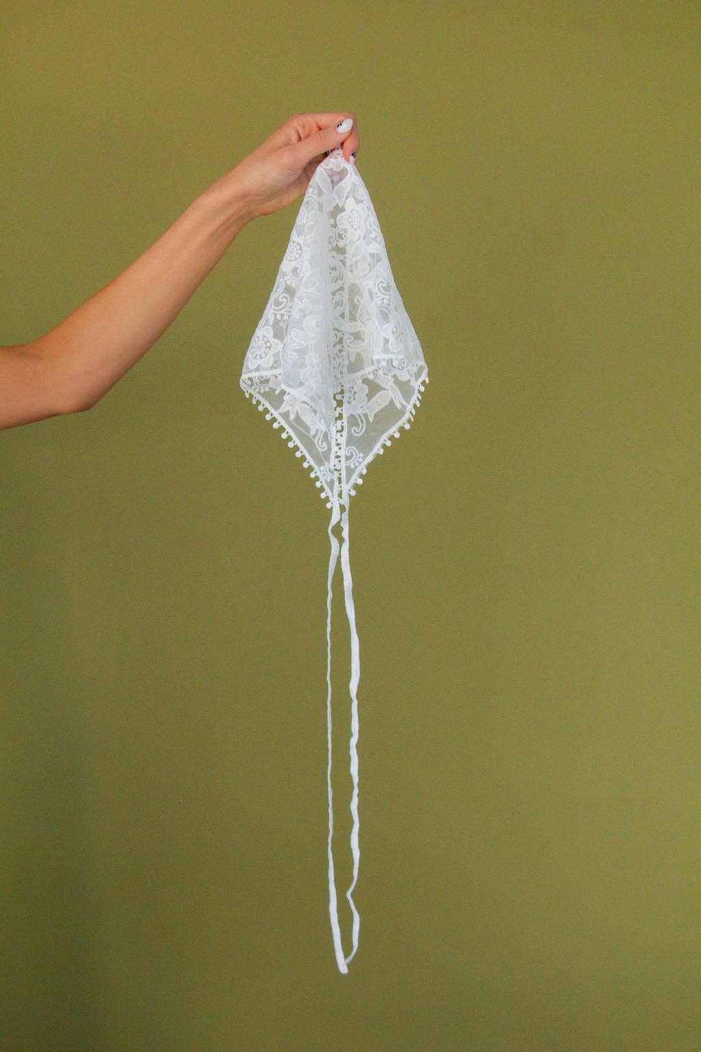 White Lace Tie Bandana - Proper