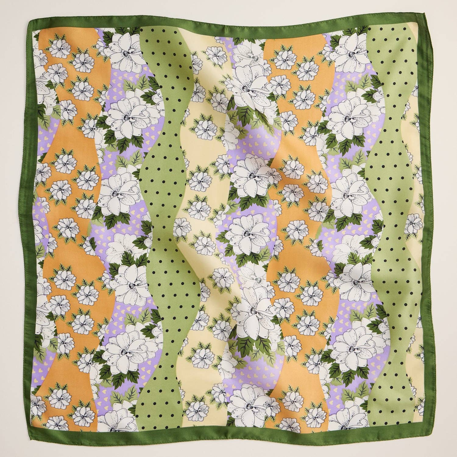 Retro Floral Print Scarf - Proper