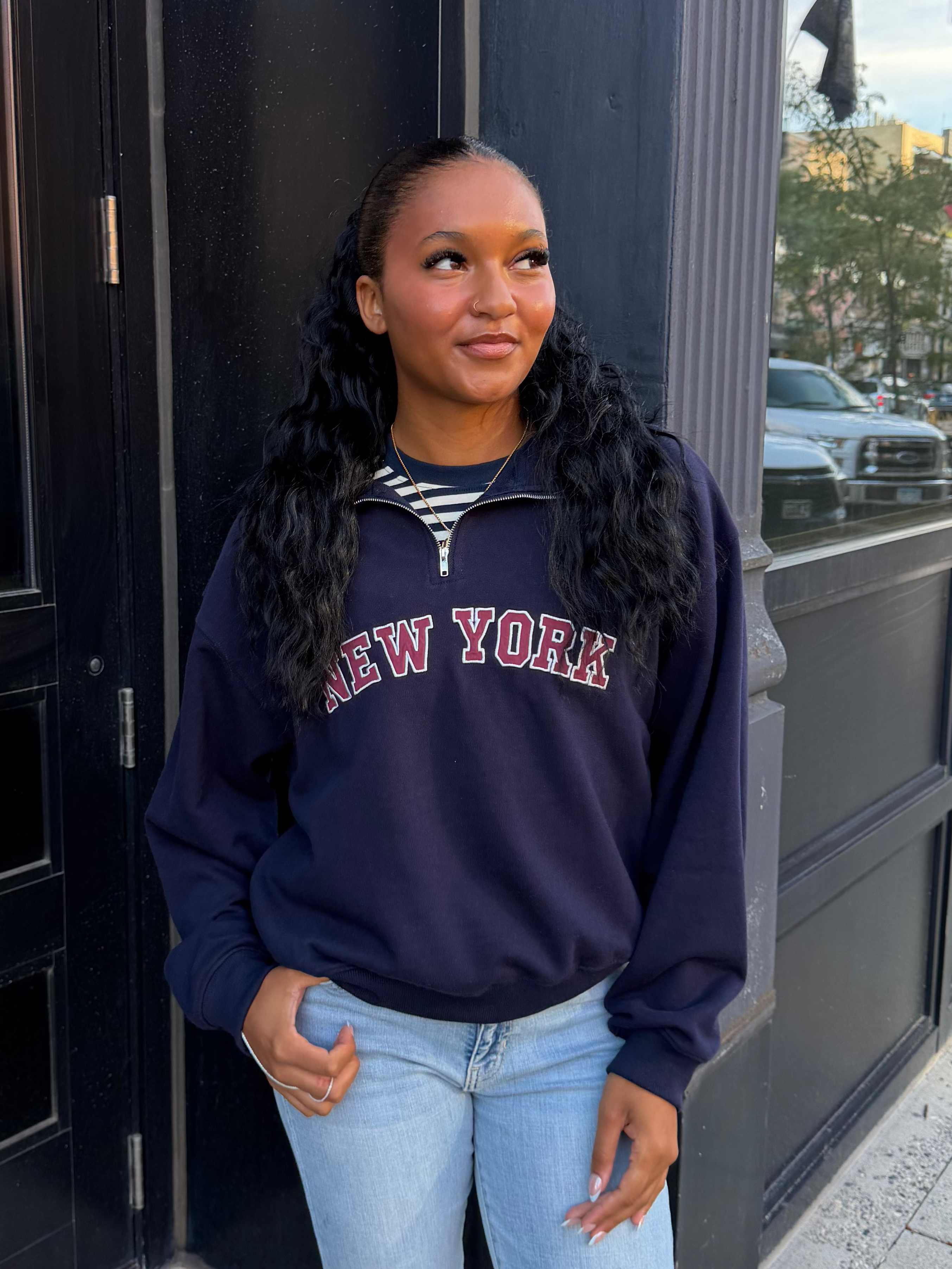 New York Half Zip Sweatshirt