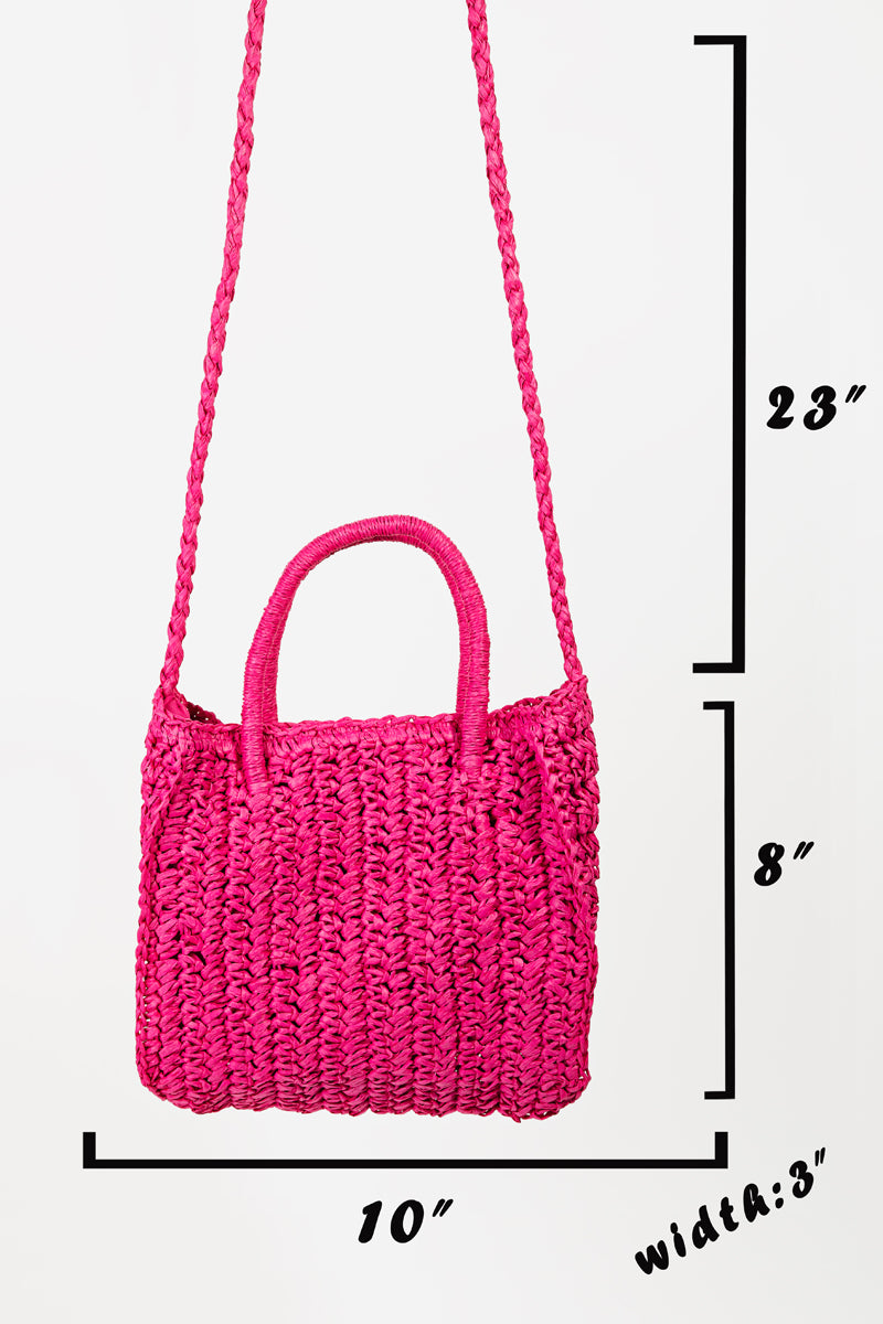 Raffia Braided Square Purse - Proper