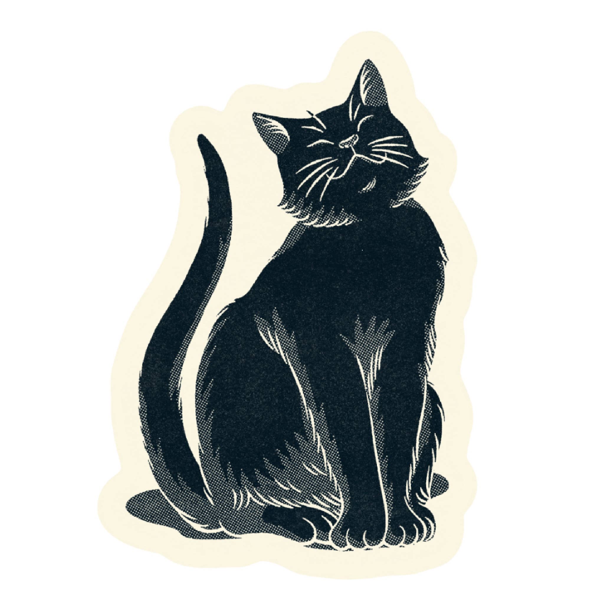 Sweet Black Cat Sticker