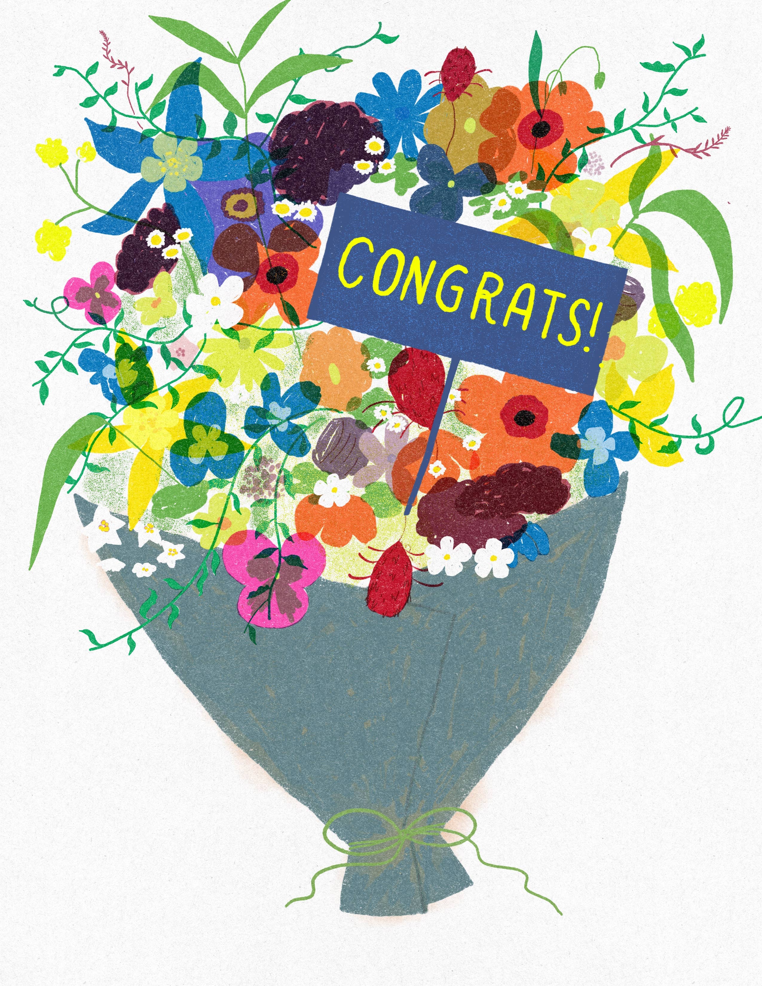 Congrats Bouquet Card - Proper