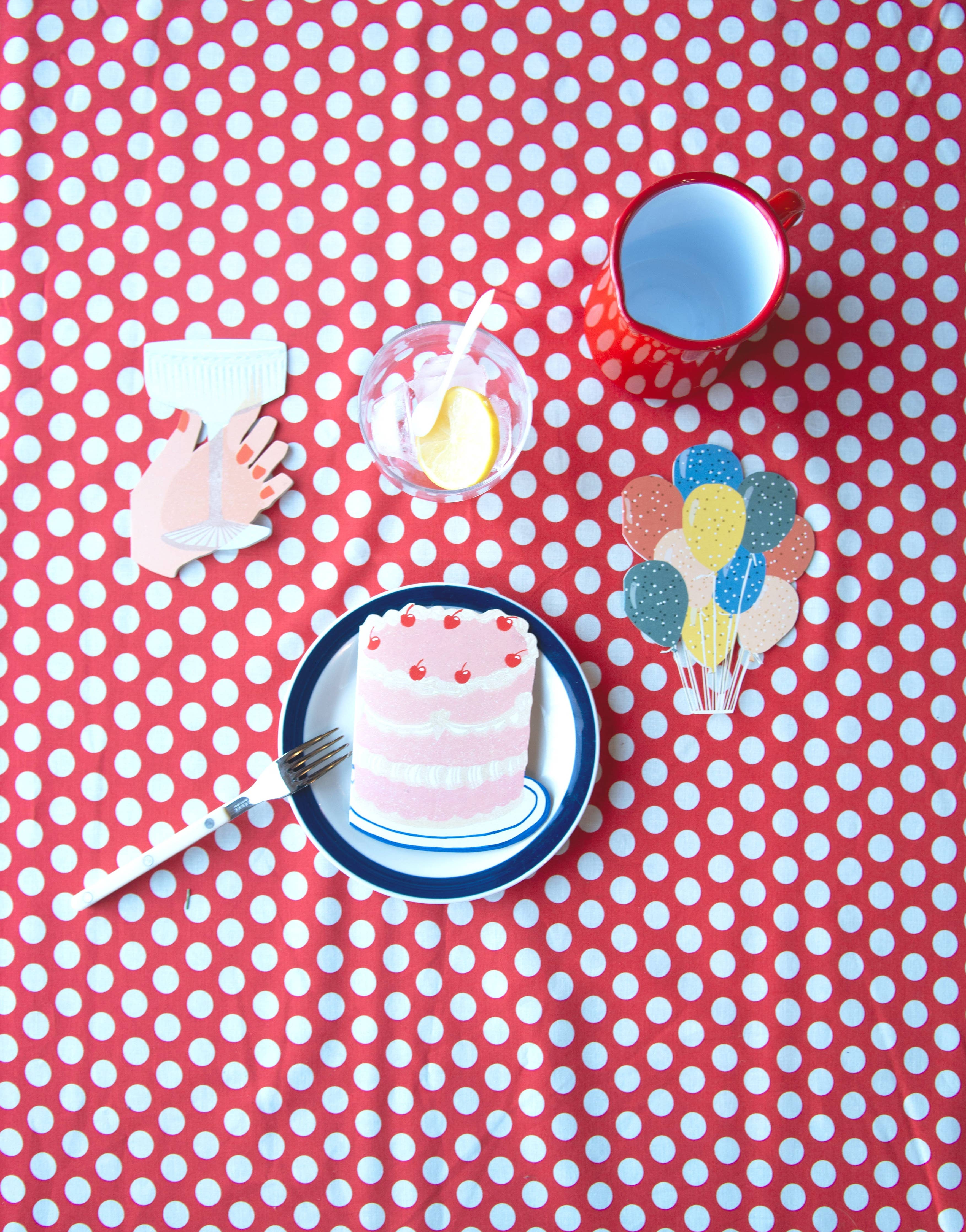 Party Cake Die Cut Card - Proper