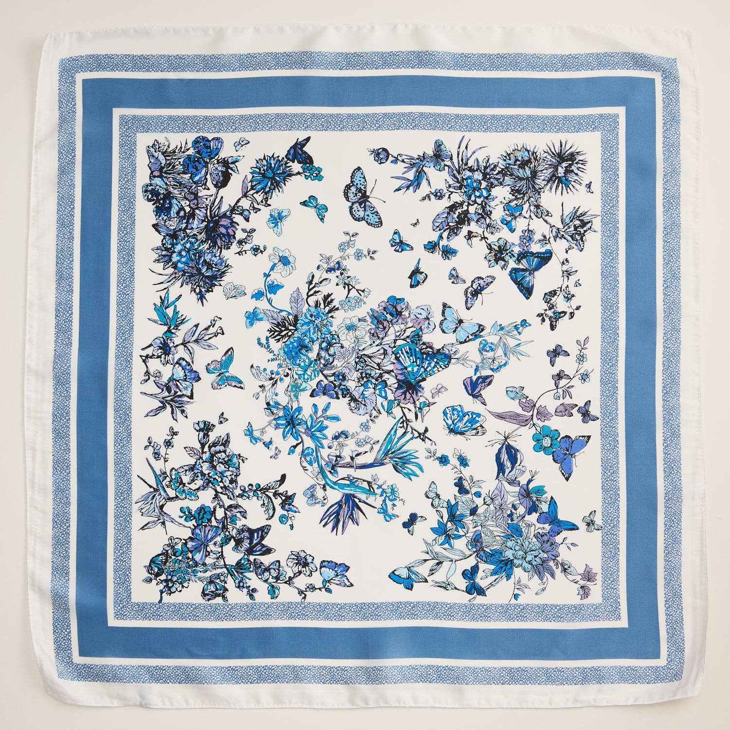 Floral Butterfly Square Scarf - Proper