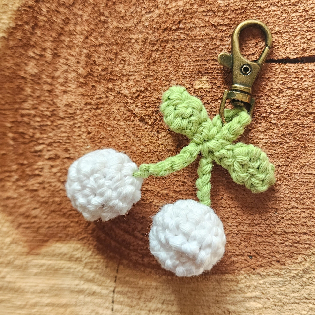 Handmade Cherry Keychain