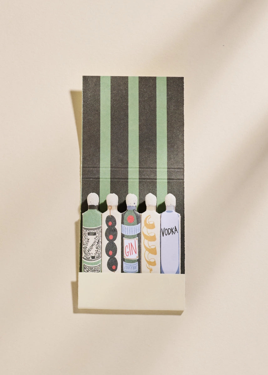 Martini Printed 10 Stem Matchbooks - Proper