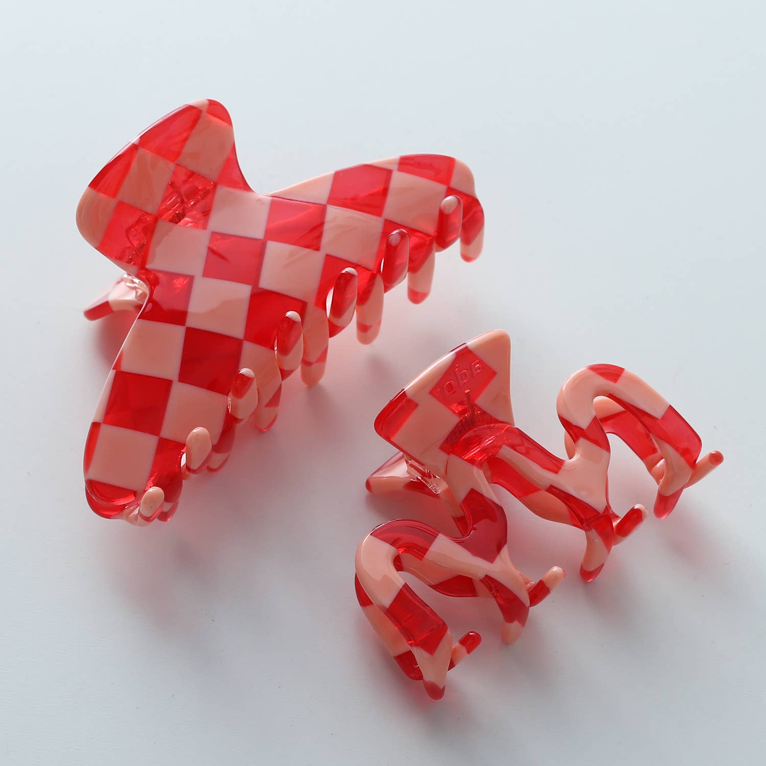 Red Checkered Claw Clips - Proper
