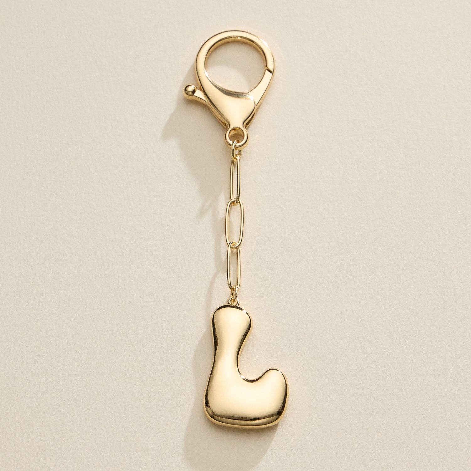 Bubble Letter Initial Keychain - Proper