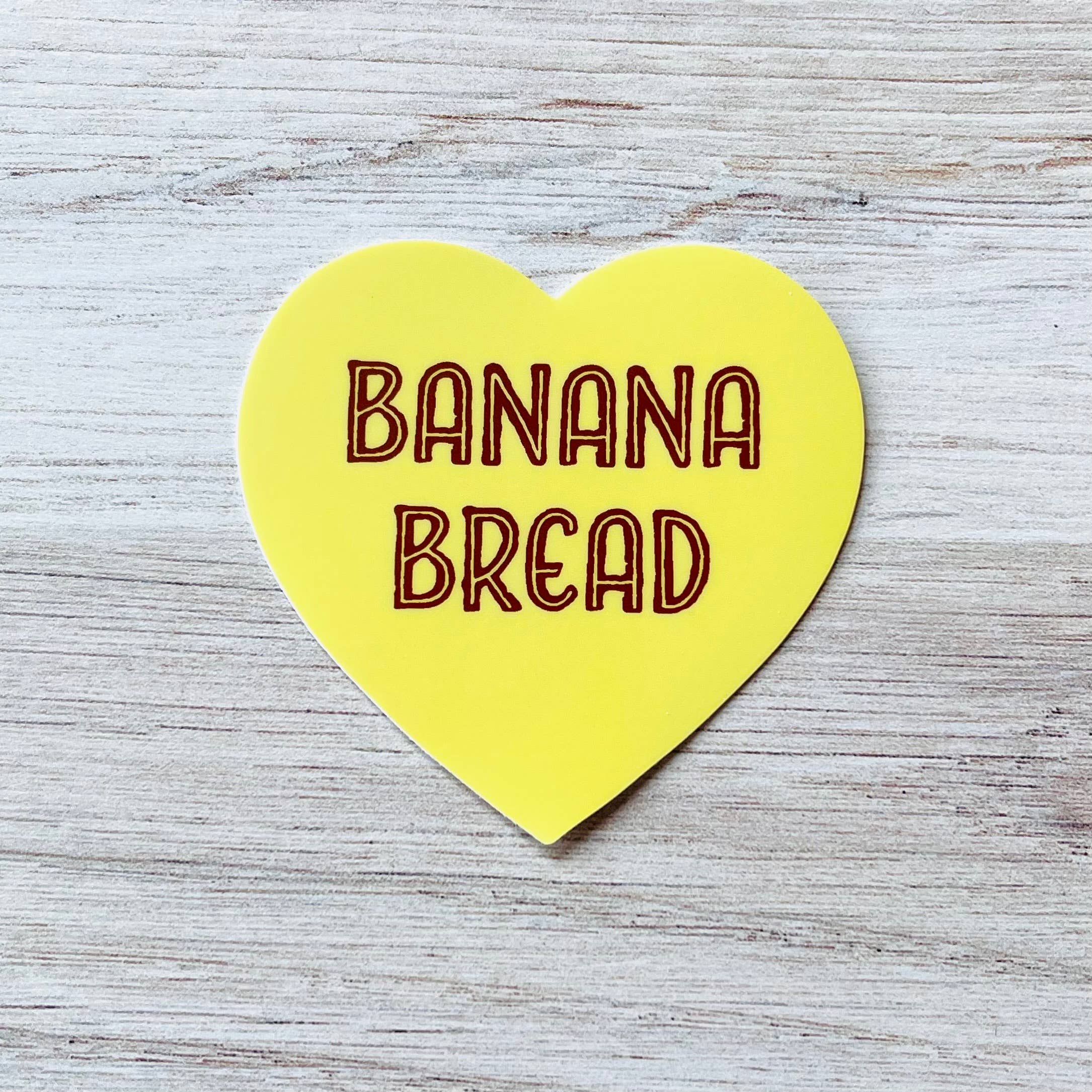 Banana Bread Heart Sticker - Proper