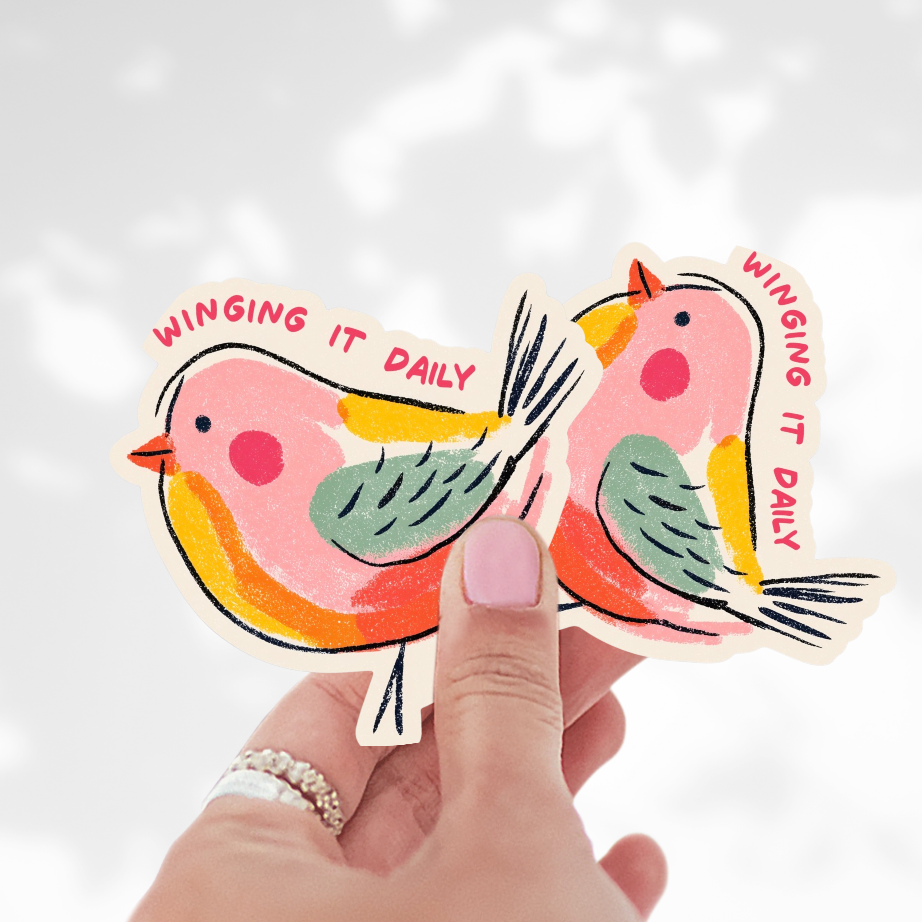 Winging It Daily Bird Sticker