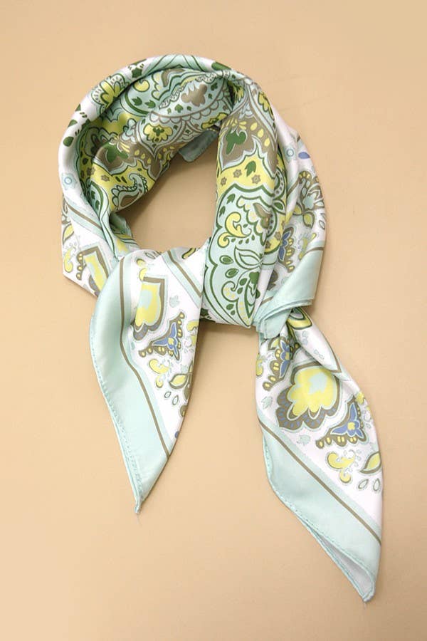 Mint Paisley Scarf