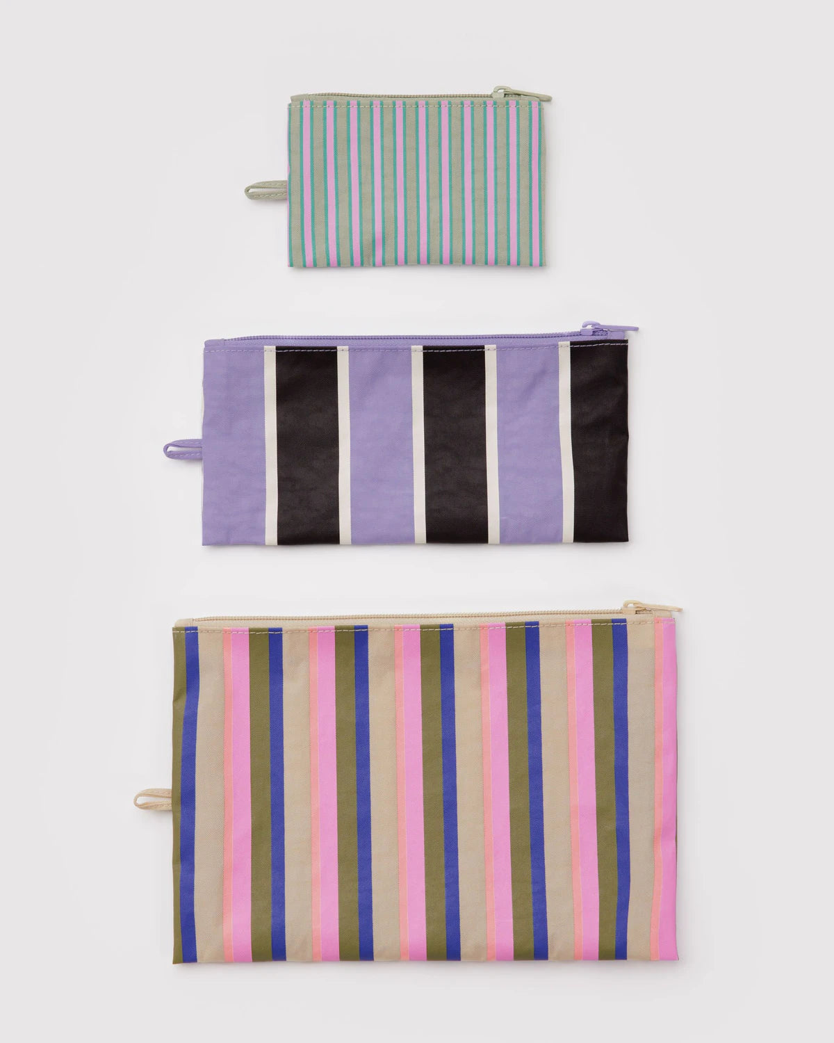 Baggu Flat Pouch Set - Candy Shop Stripes - Proper