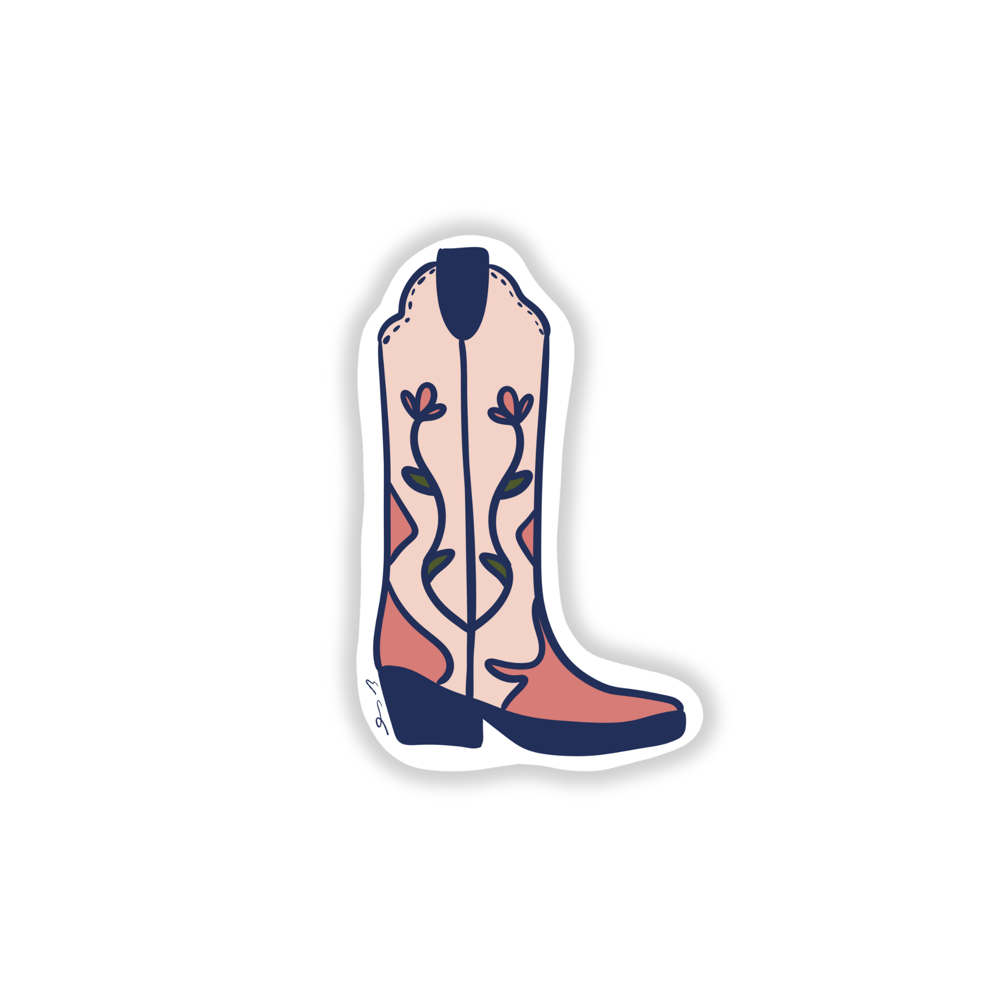 Pink Boot Die-Cut Sticker - Proper